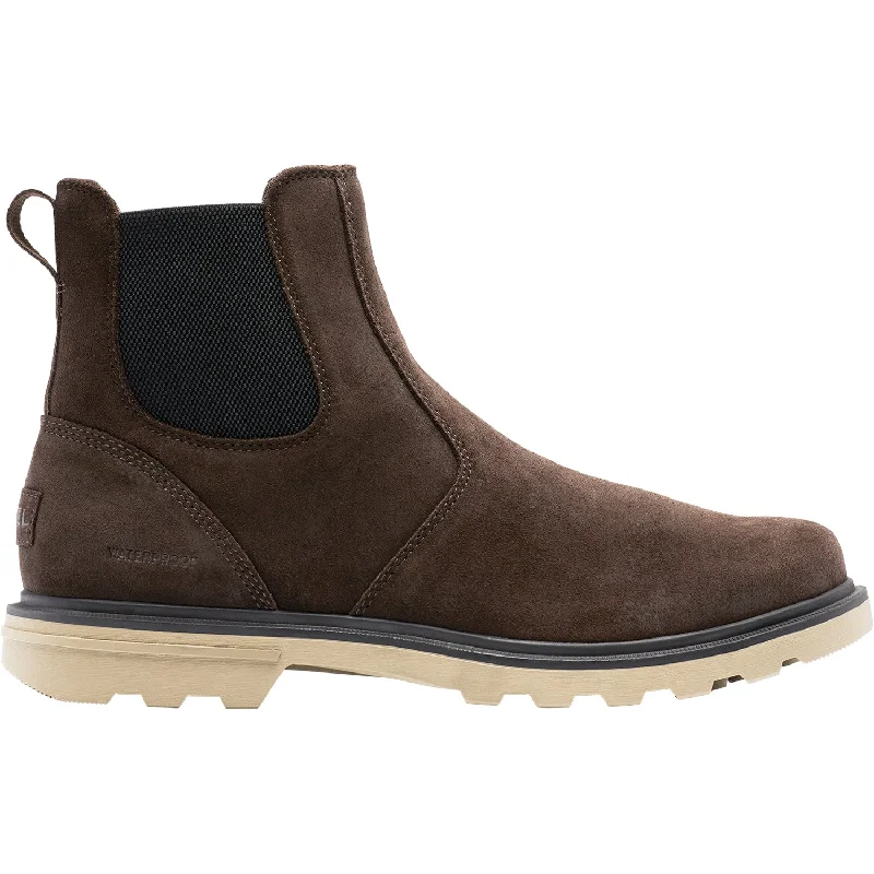 Men's Soft Shoes Men's Sorel Carson Chelsea Blackened Brown/Khaki Suede