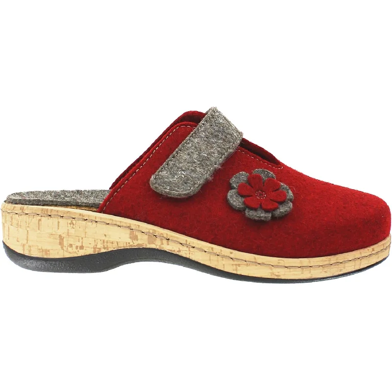 Women's Fidelio 25-5001-06 Softline Red Wool Felt