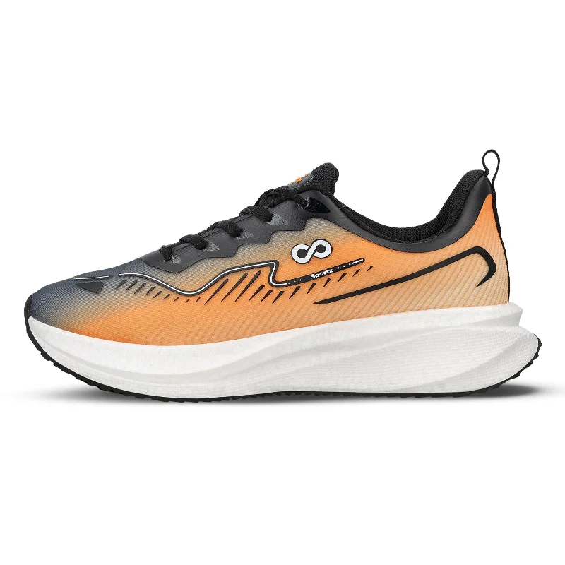 Men's Lace-up Sports Shoe - WS9163 Grey Orange