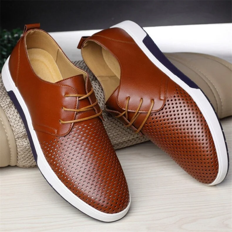 Men's Casual Summer Luxury Breathable Flat Shoes with Holes