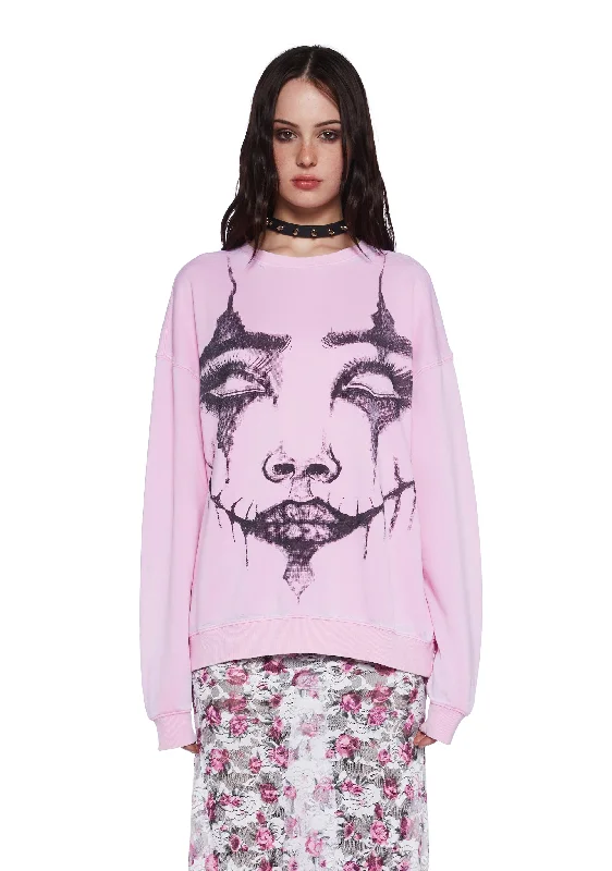 Stylish Women's Garments For Holidays So Serious Oversized Sweatshirt