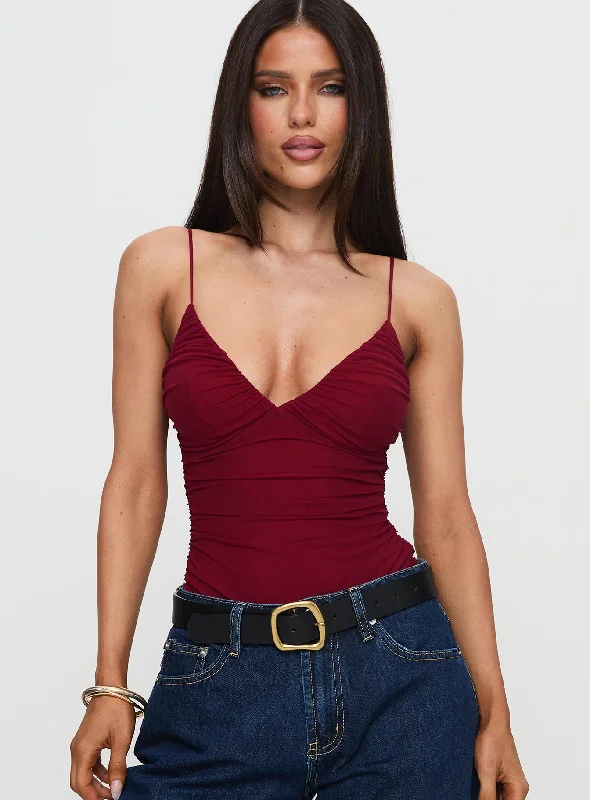 Relaxed Style Merril Bodysuit Maroon