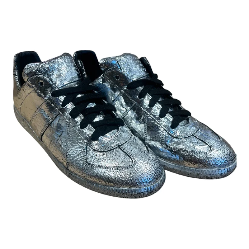 Men's Trendy Boots Maison Margiela/Low-Sneakers/EU 42/Iridescent/Leather/SLV/REPLICA MIRROR SNEAKERS