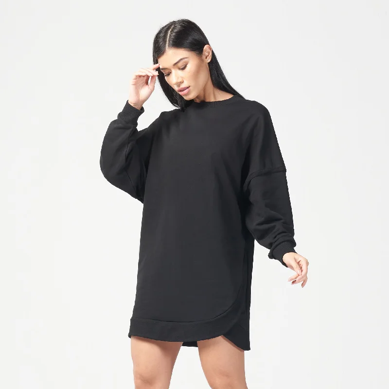 Women's Activewear Outfit Infinity Relaxed Fit Dress - Black