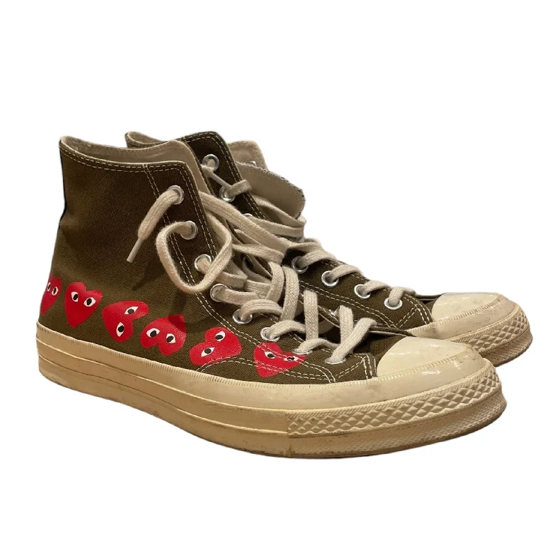 Men's All-Season Boots COMME des GARCONS/Hi-Sneakers/US 9/Cotton/BRW/CONVERSE PLAY COMME CHUCK 70