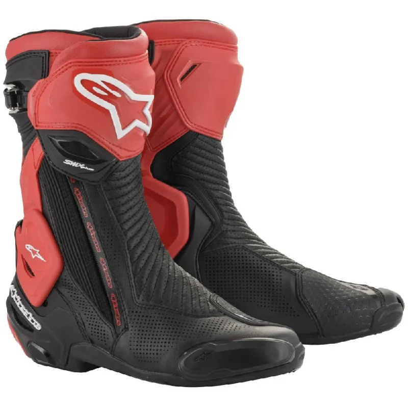 Men's Eco-Friendly Shoes Alpinestars Men’s SMX-PLUS v2 Vented Black and Red Boots