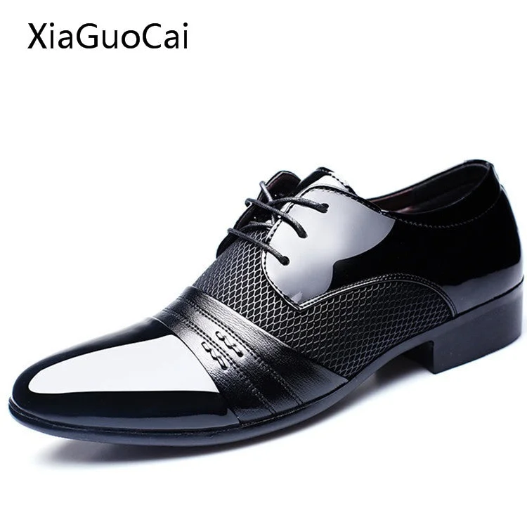 New Arrival Height Increasing Men Flats Shoes Breathable Wedding Shoes Flat Male Business Shoes Dress Shoes