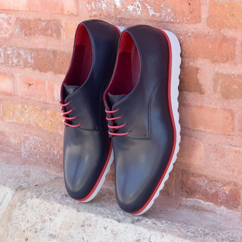 DapperFam Vero in Navy Men's Italian Leather Derby