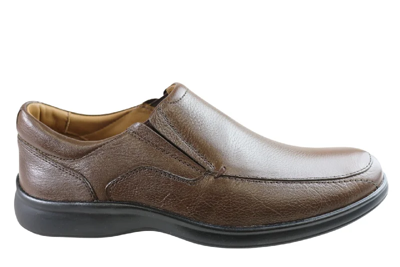 Sollu Loxwood Mens Leather Slip On Comfort Shoes Made In Brazil