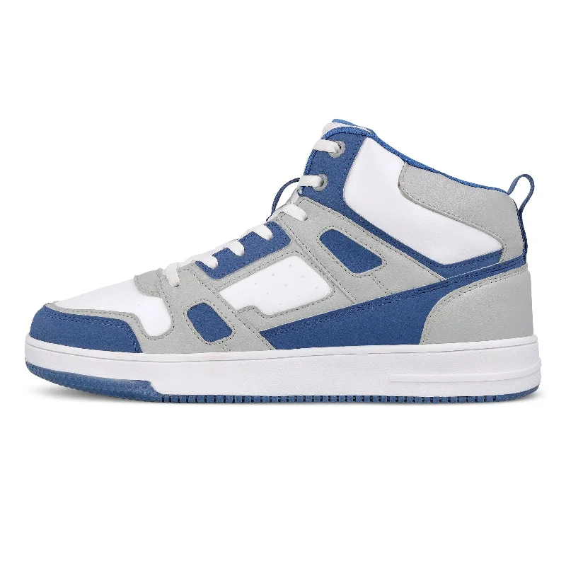 Men's High Top Sneakers - WY3466 Blue White