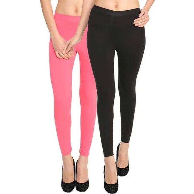 Relaxed Style HiFlyers Women Ankle Length Leggings Pack Of 2
