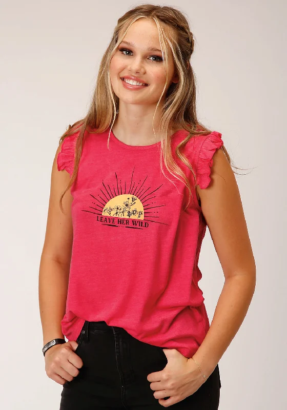 Women's Clothing Sale Online Roper Womens Leave Her Wild Watermelon Poly/Rayon S/L T-Shirt Women's Clothing Sale Online Roper Womens Leave Her Wild Watermelon Poly/Rayon S/L T-Shirt