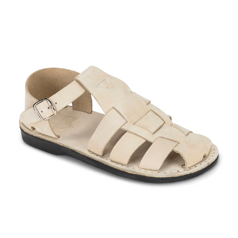 Daniel - Leather Fisherman Sport Sandal | White Nubuck