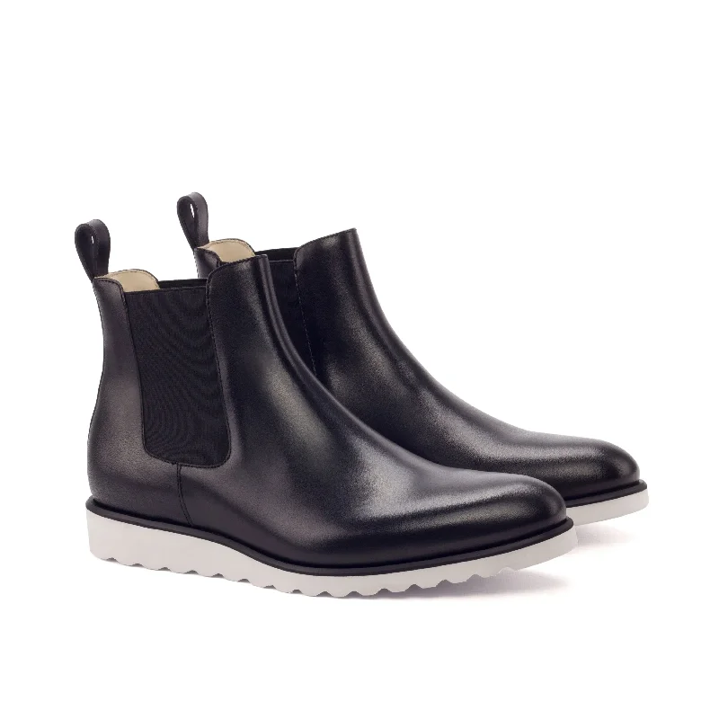 DapperFam Monza in Black Men's Italian Leather Chelsea Boot