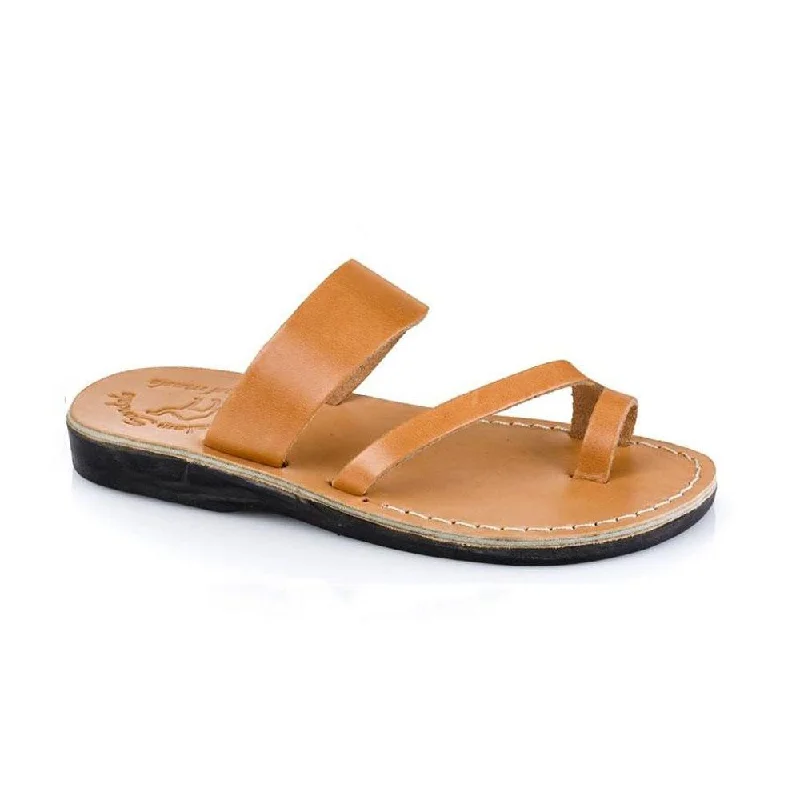 Zohar - Leather Toe Ring Sandal | Tan