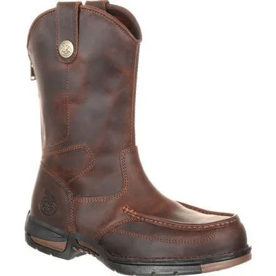 GB00226 GEORGIA BOOTS MEN'S 11" ATHENS ZIPPED BACK WORK BOOT