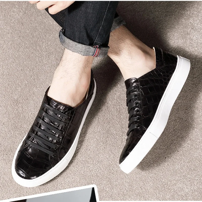 Men's Casual Luxury Genuine Leather Slip On Fashion Designer Shoes