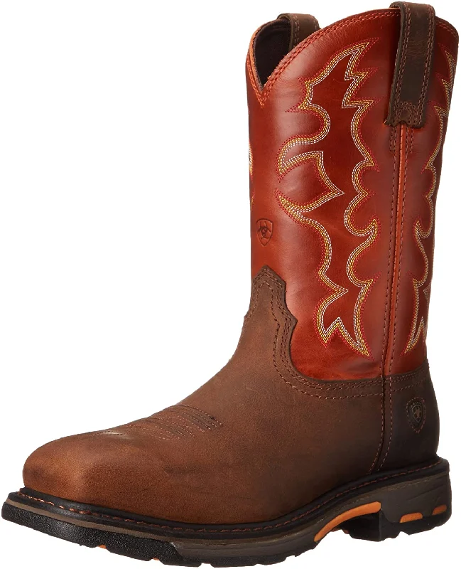 Men's Stylish Boots Ariat Men's WorkHog Wide Square Toe Steel Toe Work Boot