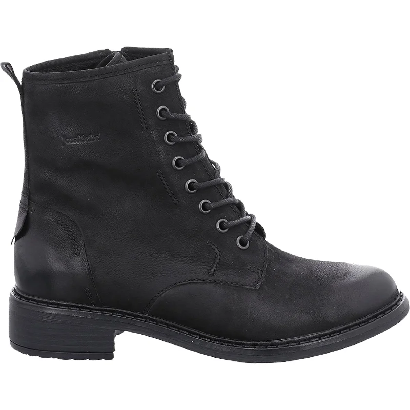 Men's Waterproof Boots Women's Josef Seibel Selena 06 Black Nubuck