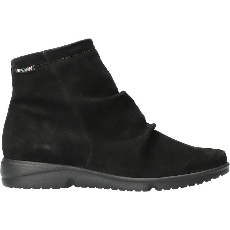 Men's Casual Shoes Women's Mephisto Rezia Black Nubuck