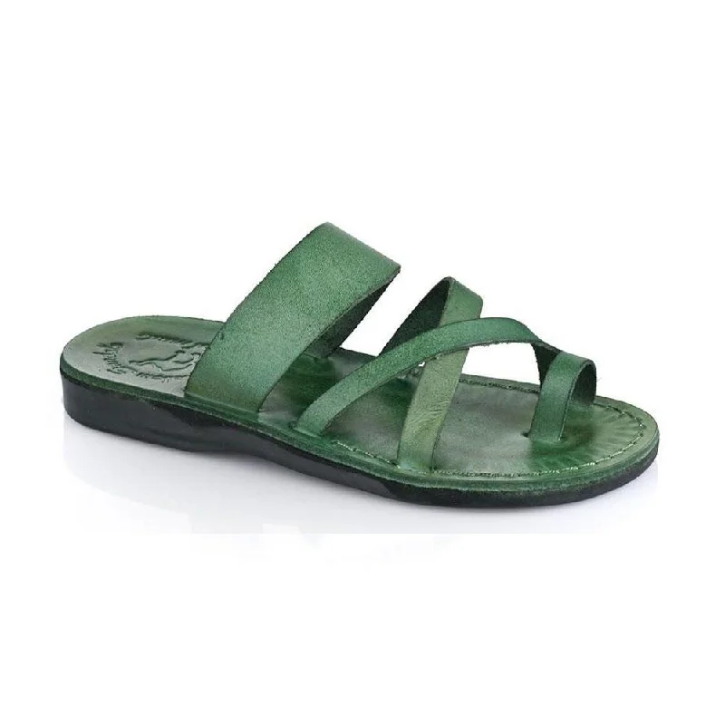 The Good Shepherd - Leather Toe Loop Slide | Green