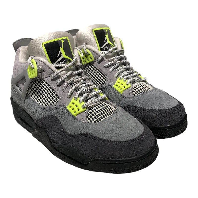 Men's Flexible Shoes Jordan/Hi-Sneakers/US 11/GRY/JORDAN 4 RETRO NEON 95