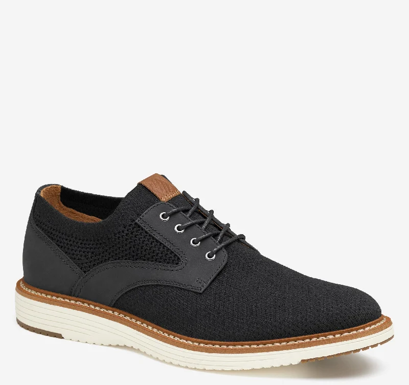 Johnston & Murphy Upton Knit Plain Toe Black Men's