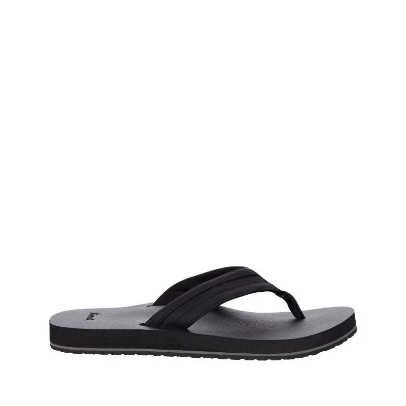 Men's Shoes Sanuk ZIGGY Flip Flop Water-Resistant Sandals 1116734 BLACK