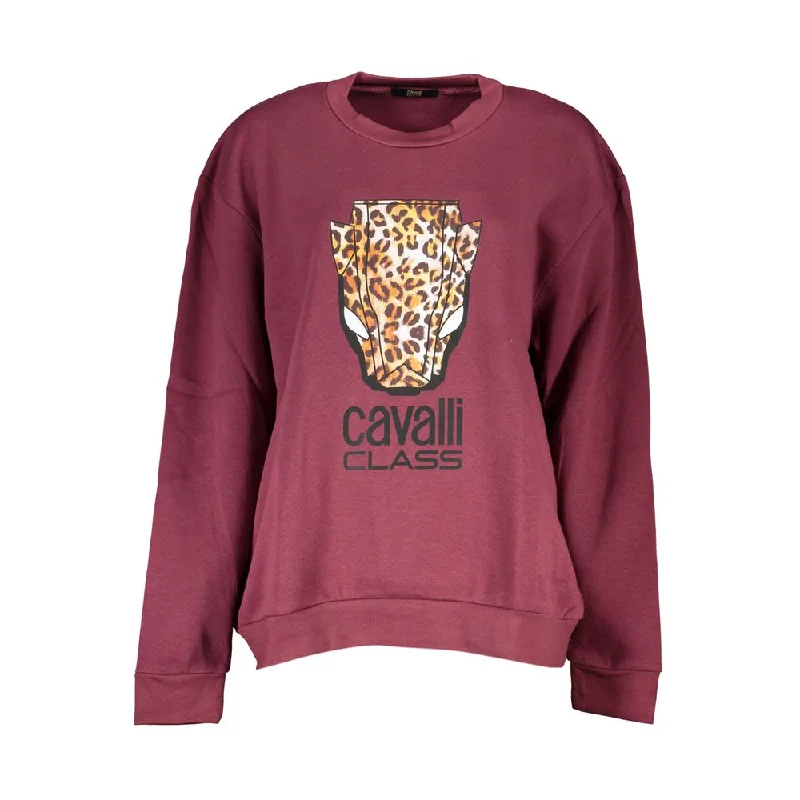 Elegant Women's Attire Cavalli Class Elegant  Crew Neck Fleece Women's Sweatshirt