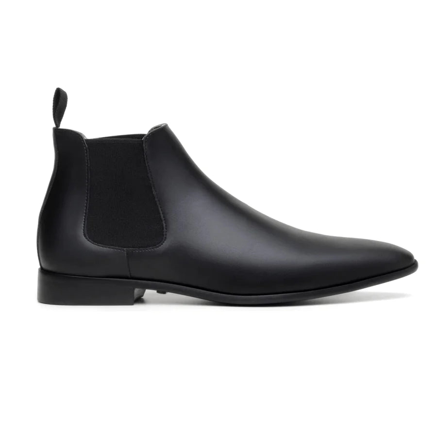 'Sterling' wide-fit (EEE) men's vegan Chelsea by Zette Shoes - black