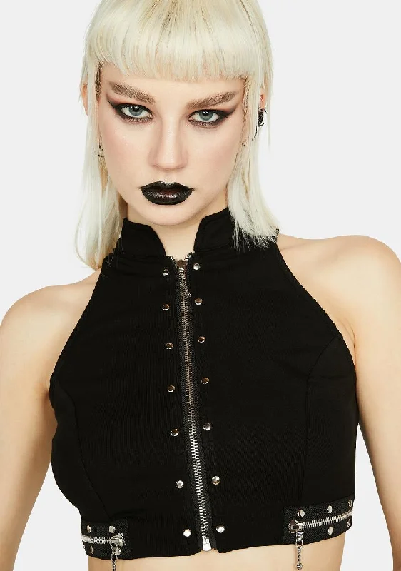 Women's Clothing Outfit Set Zip Up Vest