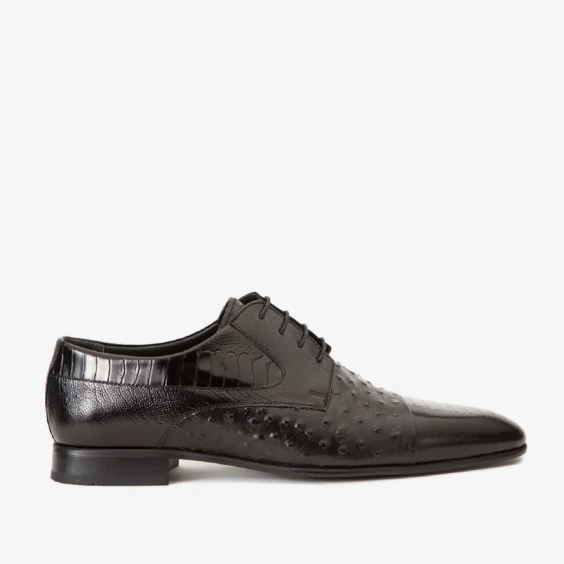 The Monterrey Black Cap Toe Derby Men  Shoe