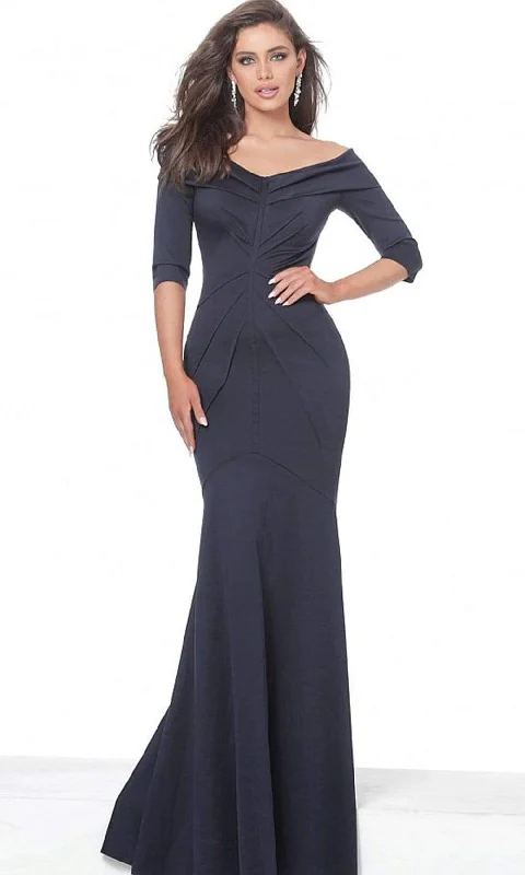 Women's Clothes Jovani - Drape Ornate Off Shoulder Trumpet Dress 02760SC - 1 pc Navy In Size 8 Available Women's Clothes Jovani - Drape Ornate Off Shoulder Trumpet Dress 02760SC - 1 pc Navy In Size 8 Available