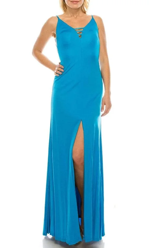 Women's Comfortable Lounge Attire Aidan Mattox - 54470470 V Neck and Back Column Dress Women's Comfortable Lounge Attire Aidan Mattox - 54470470 V Neck and Back Column Dress