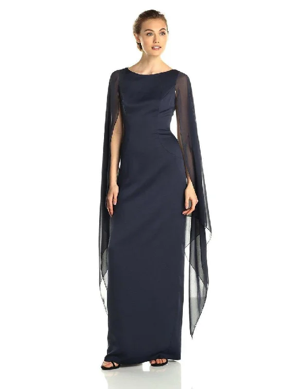 Plus Size Women's Fashion and Clothing Adrianna Papell - 81917310 Fitted Bateau Dress with Cape Plus Size Women's Fashion and Clothing Adrianna Papell - 81917310 Fitted Bateau Dress with Cape