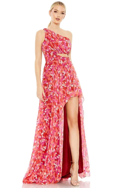 Fashion-Forward Ieena Duggal 9160 - Asymmetrical One Shoulder High - Low Dress