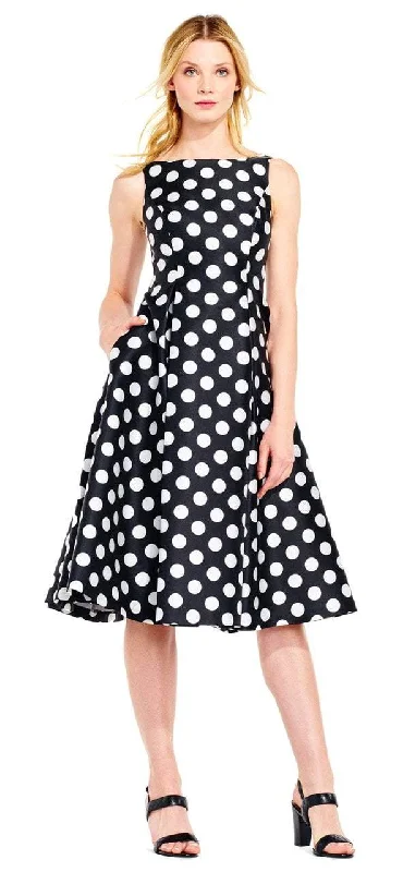 High-Quality Women's Fashion Dresses Adrianna Papell Black and White Polka Dot Mikado Dress 41925310 High-Quality Women's Fashion Dresses Adrianna Papell Black and White Polka Dot Mikado Dress 41925310