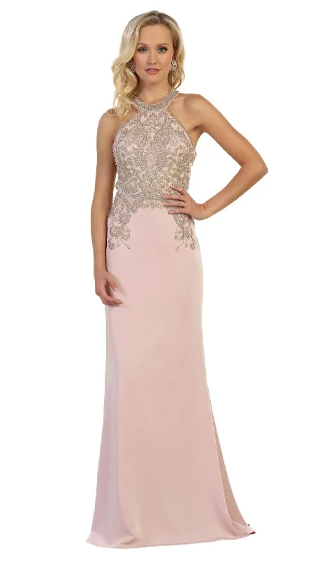 Flash Sale – Shop Before It Ends May Queen - MQ1538 Gilded Halter Neck Trumpet Dress Flash Sale – Shop Before It Ends May Queen - MQ1538 Gilded Halter Neck Trumpet Dress