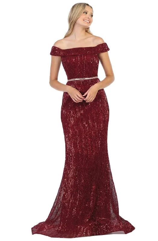 Best Deals On Women's Trendy Outfits – Don't Miss Out May Queen - RQ7799 Embellished Off-Shoulder Trumpet Dress Best Deals On Women's Trendy Outfits – Don't Miss Out May Queen - RQ7799 Embellished Off-Shoulder Trumpet Dress