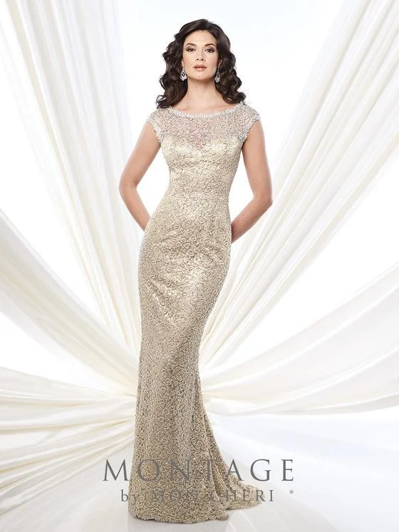 Eclectic Fashion Mon Cheri 215912 Sequined Lace Dress