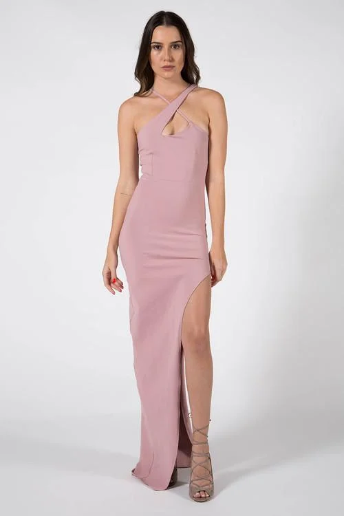 Trend Forward Threads For Her Donna Mizani X Front High Slit Dress