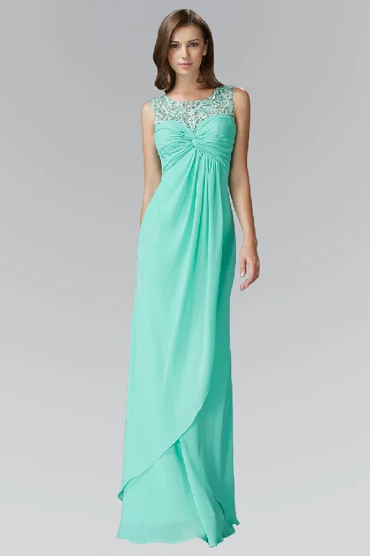 Shop Now For Exclusive Discounts Elizabeth K - GL2061 Beaded Illusion Scoop Neck Chiffon Dress Shop Now For Exclusive Discounts Elizabeth K - GL2061 Beaded Illusion Scoop Neck Chiffon Dress