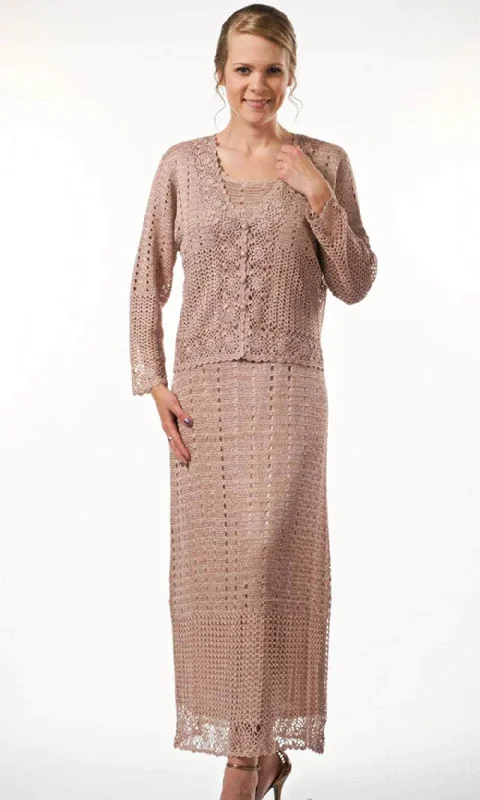 Women's Trendy Outfits Soulmates G1006 - Hand Crochet Dress Jacket Set