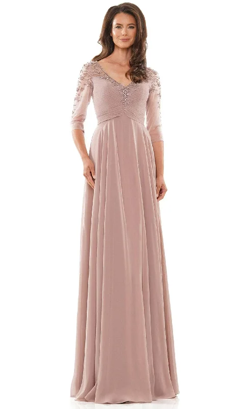 Trendsetting Threads Marsoni by Colors MV1171 - Quarter Sleeve Embellished Mother Of The Bride Dress