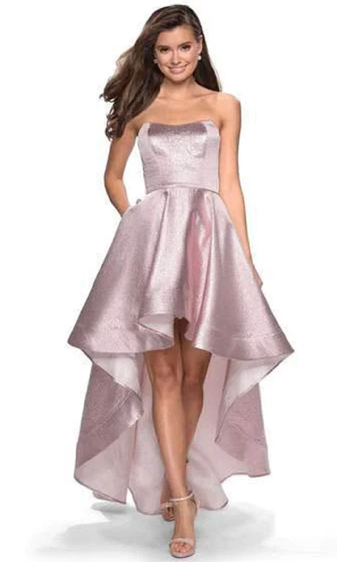 Beat The Heat In Tropical Styles La Femme - Sweetheart High Low Dress 27783SC - 1 pc Pink In Size 0 Available Beat The Heat In Tropical Styles La Femme - Sweetheart High Low Dress 27783SC - 1 pc Pink In Size 0 Available