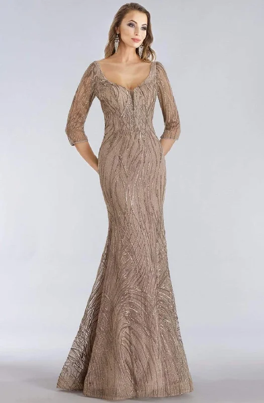 Free Spirited Fashion Feriani Couture - 26300 Sequin Embellished Scoop Trumpet Dress