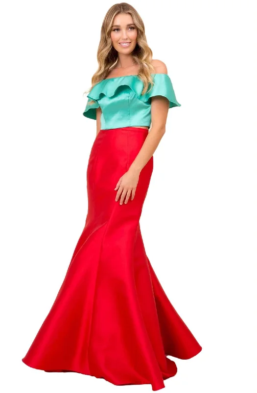 Flash Deals For A Limited Time Nox Anabel - Q129 Two Piece Off-Shoulder Mermaid Dress Flash Deals For A Limited Time Nox Anabel - Q129 Two Piece Off-Shoulder Mermaid Dress