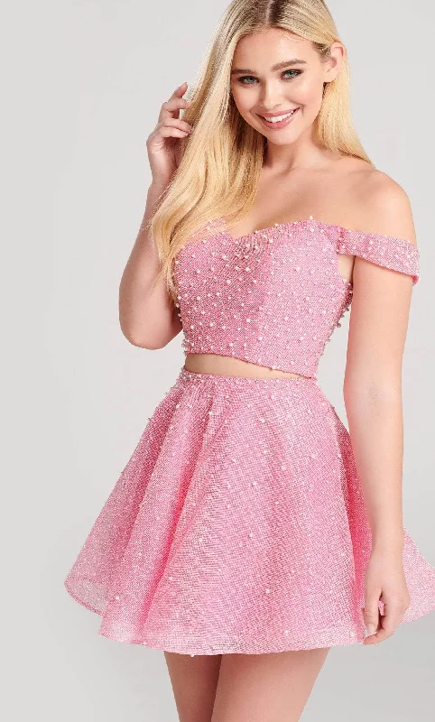 Relaxed Fit Women's Fashion Ellie Wilde EW22061S - Off-Shoulder Two-Piece Cocktail Dress Relaxed Fit Women's Fashion Ellie Wilde EW22061S - Off-Shoulder Two-Piece Cocktail Dress