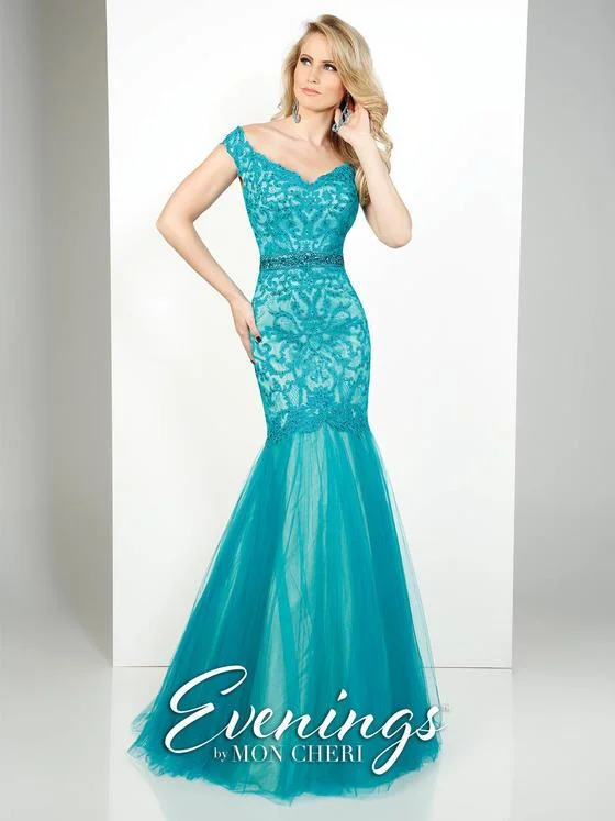 Casual Wear Mon Cheri Tb Evenings Tulle and Lace Dress Mce11644