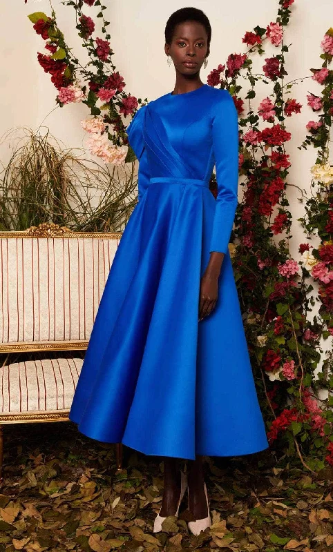 Casual Clothing for Women MNM Couture N0478 - Tea Length Pleated Dress